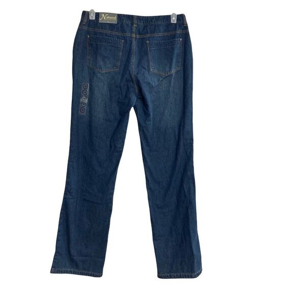 NATURAL REFLECTIONS BASS PRObBlue Women’s Flannel Lined Jeans Sz 10 New - Picture 1 of 12